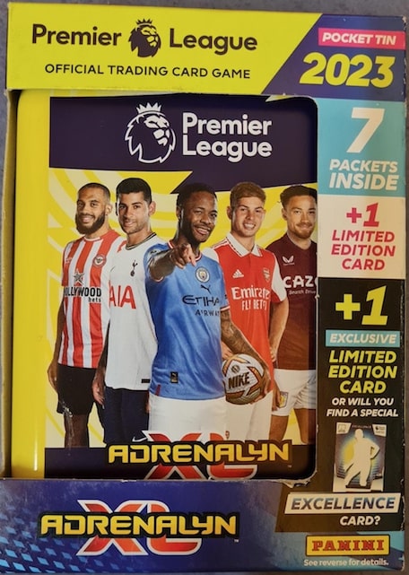 Pocket Tin Yellow (7 Packets) - Premier League Adrenalyn XL 2023 Official Trading Card Game